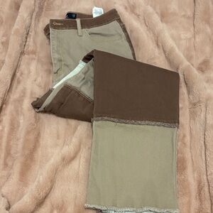 Hollister Two-Tone Brown Dad Jeans